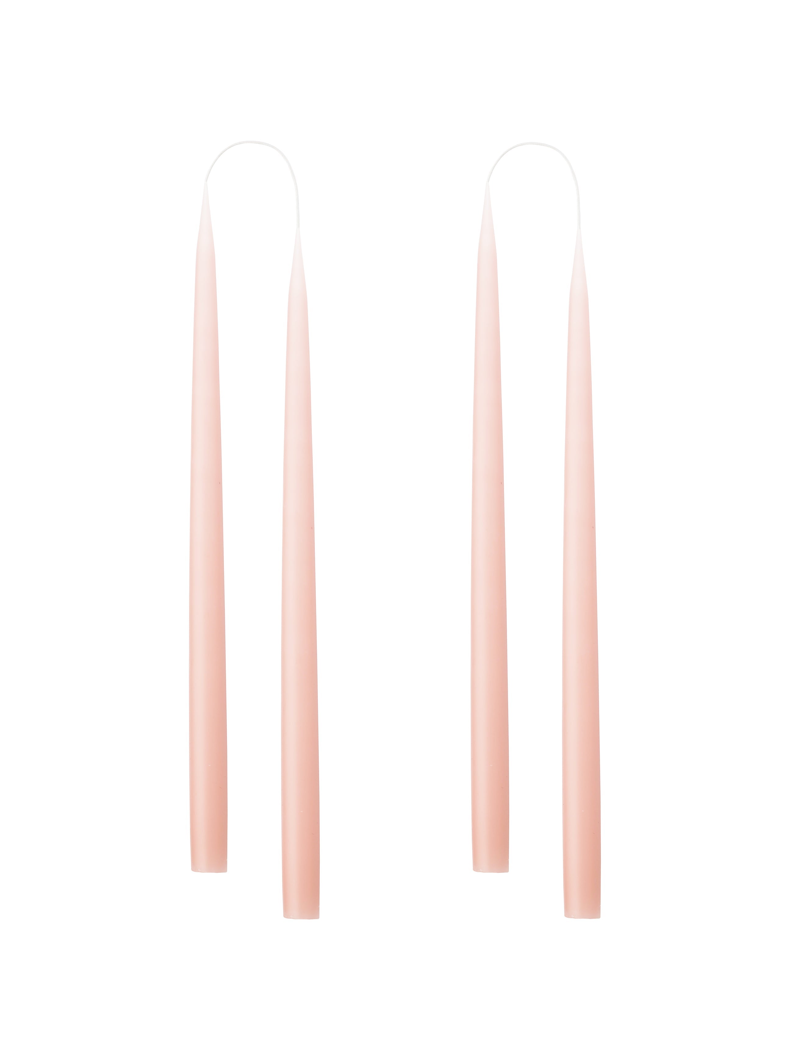 Dyppede stagelys, Lys Rosa - 4 stk.